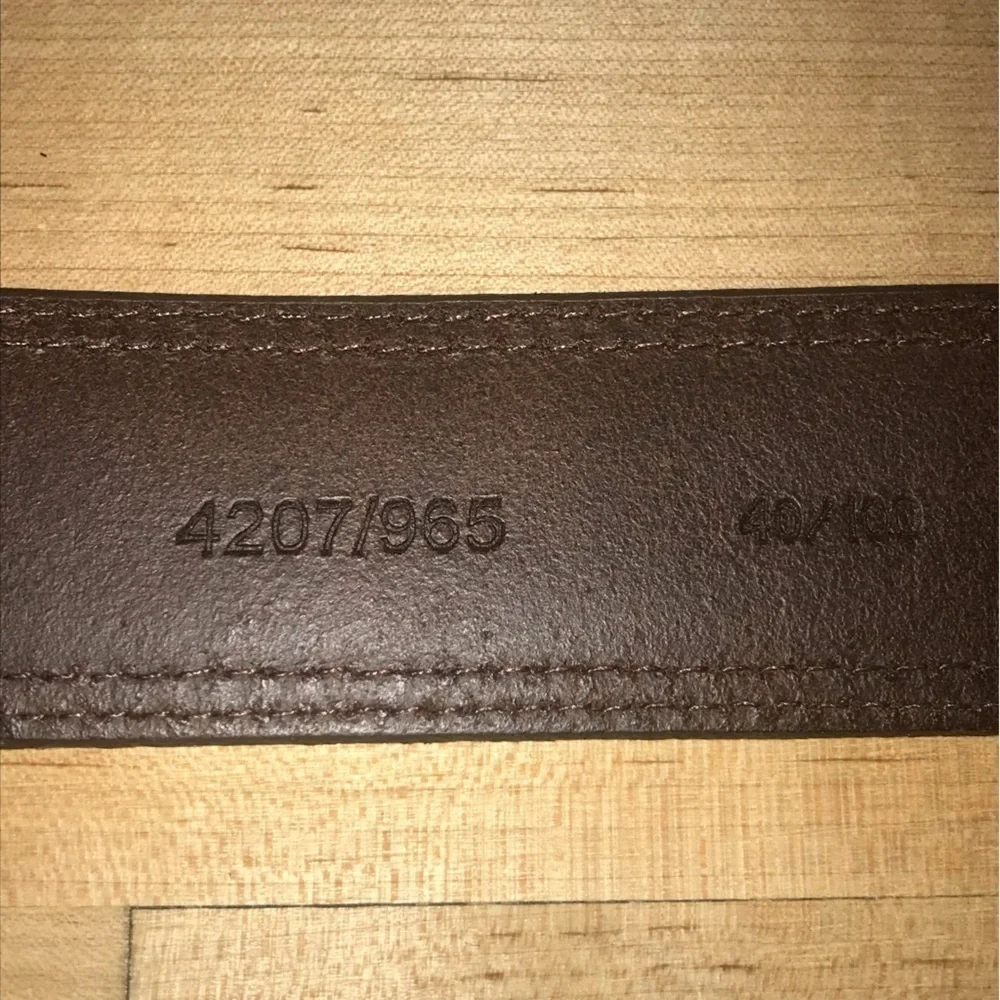 Cabela's Men's Leather & Cotton Camouflage Belt Size 40 Brown